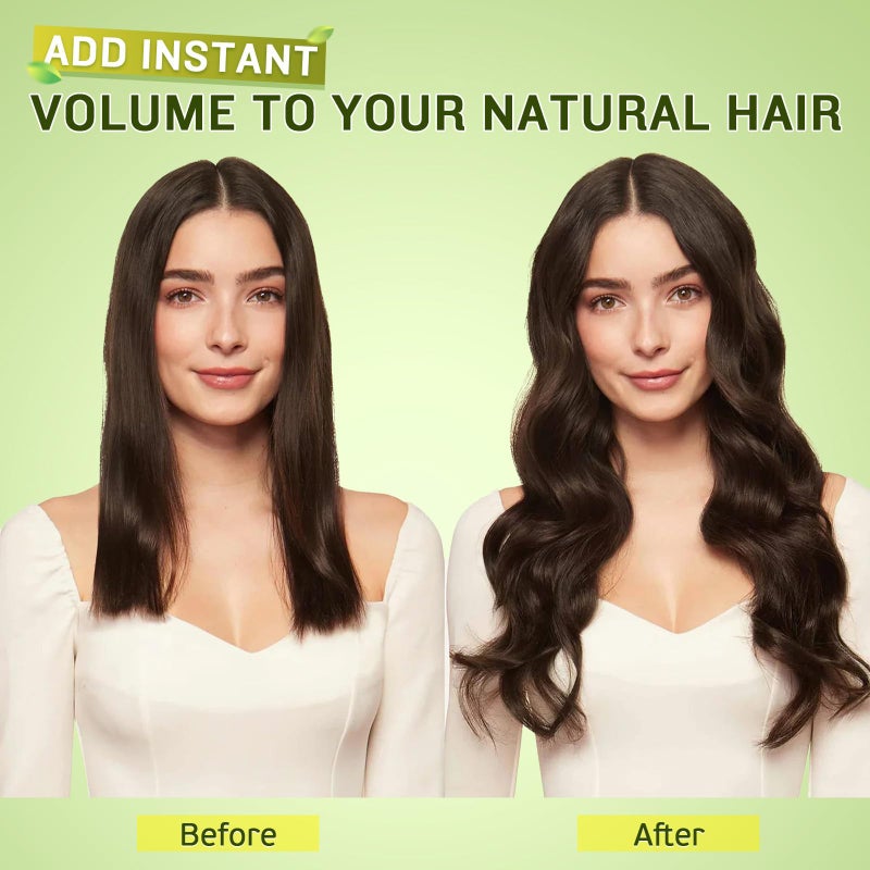 My Lady MY-LADY Double Weft Clip in 100% Remy Human Hair Extensions #1 Jet Black Full Head Thick Thickened Long Soft Straight 8pcs 18clips Natural Black 22" / 22 inch 160g - Image 5